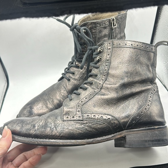 Johnston & Murphy Combat Boots Metallic - Picture 7 of 10